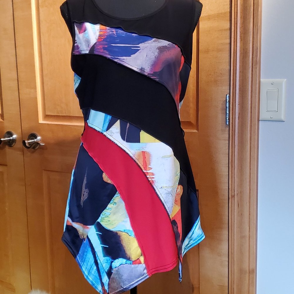 NWT Michael Tyler sleeveless colorful top